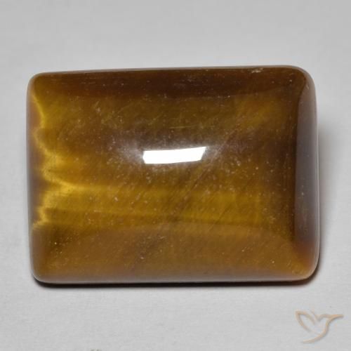 19.29ct Naturel Brun doré Œil de tigre, Baquette, Opaque
