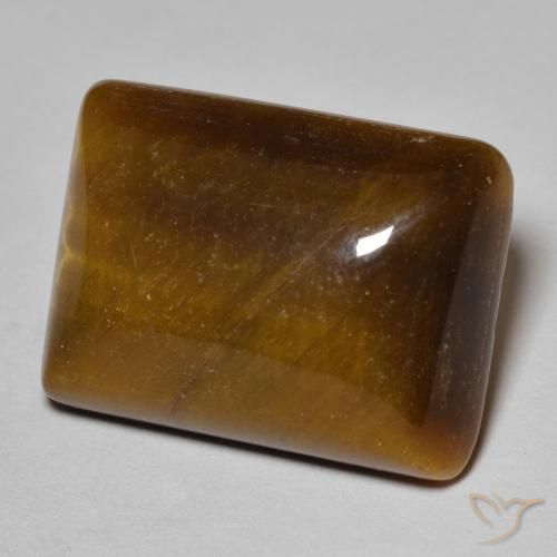 Œil de tigre Brun doré naturelle Baquette, 19.29 ct, Opaque