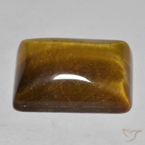 Œil de tigre Marron chaud naturelle Baquette, 19.11 ct, Opaque