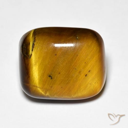 8.44ct Naturel Brun moyen Œil de tigre, Coussin, Opaque