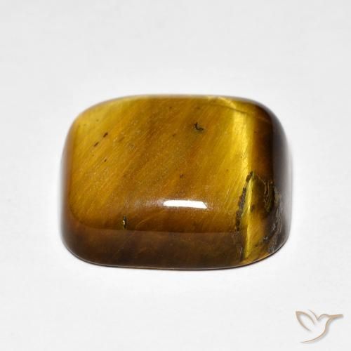 Œil de tigre Brun moyen naturelle Coussin, 8.44 ct, Opaque
