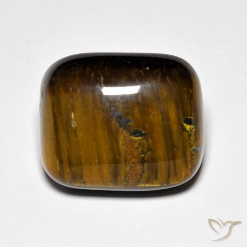 8.57ct Naturel Brun Œil de tigre, Coussin, Opaque
