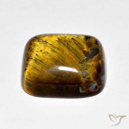 Œil de tigre Brun moyen naturelle Coussin, 8.91 ct, Opaque