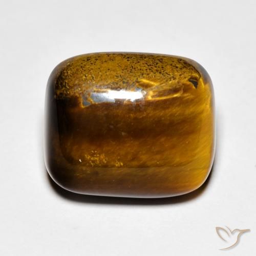 9.08ct Naturel Brun pain d'épices Œil de tigre, Coussin, Opaque