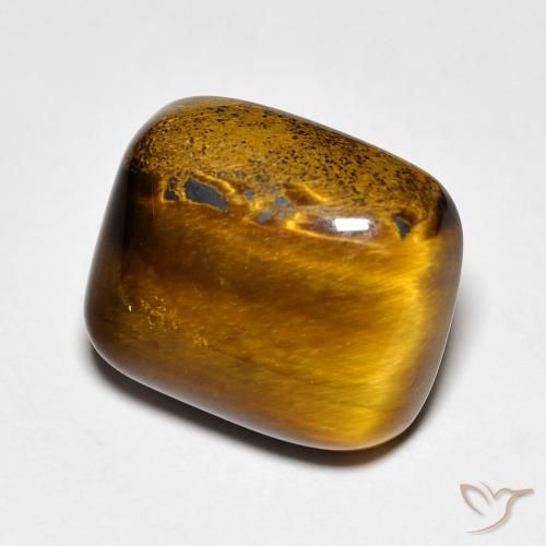 Œil de tigre Brun pain d'épices naturelle Coussin, 9.08 ct, Opaque