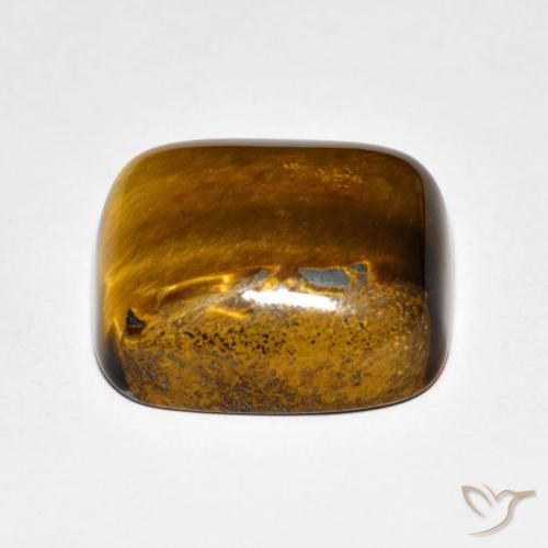 Œil de tigre Brun pain d'épices naturelle Coussin, 9.08 ct, Opaque