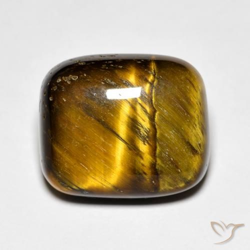 8.27ct Naturel Brun pain d'épices Œil de tigre, Coussin, Opaque