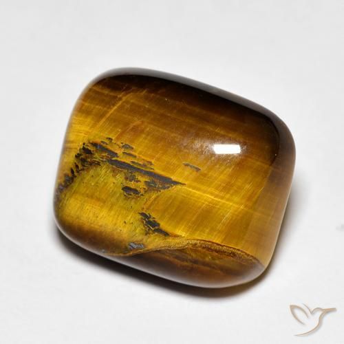 9.01ct Naturel Brun doré Œil de tigre, Coussin, Opaque