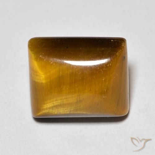 6.14ct Naturel Brun moyen Œil de tigre, Baquette, Opaque