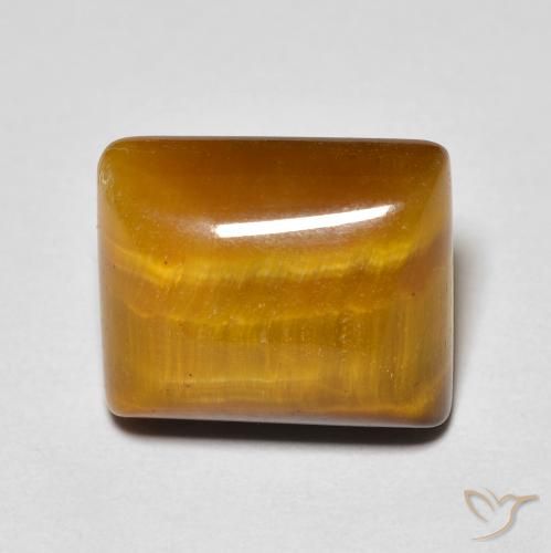 6.08ct Naturel Brun doré Œil de tigre, Baquette, Opaque