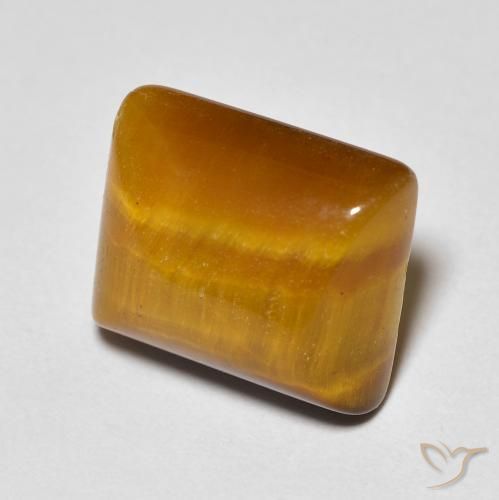 Œil de tigre Brun doré naturelle Baquette, 6.08 ct, Opaque