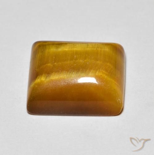 Œil de tigre Brun doré naturelle Baquette, 6.08 ct, Opaque