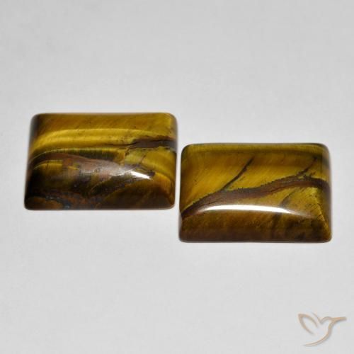 Shop natural 18.41ct Marron chaud Œil de tigre gems, Baquette, from Thaïlande at GemSelect. In stock, global shipping!