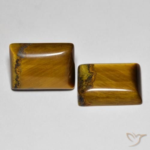 Shop natural 19.40ct Brun moyen Œil de tigre gems, Baquette, from Thaïlande at GemSelect. In stock, global shipping!