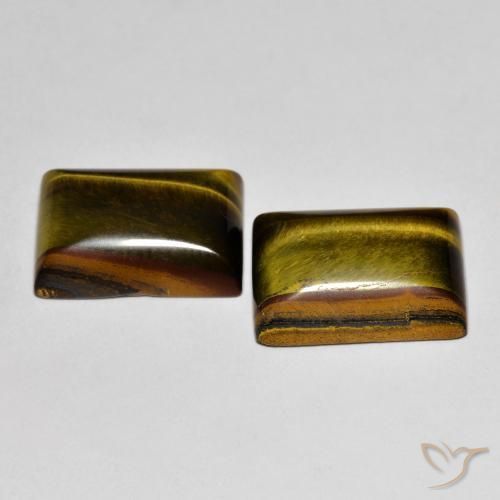 Shop natural 13.55ct Brun doré Œil de tigre gems, Baquette, from Thaïlande at GemSelect. In stock, global shipping!