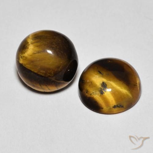 4.21ctw Naturel Marron chaud Œil de tigre, Tour, Opaque