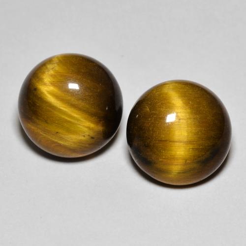 Achetez naturel 7,99ct marron tiger's eye gems, coupe roude, en provenance thaïlande chez gemselect. en stock, livraison internationale!