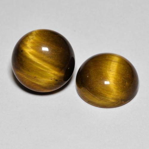 Achetez naturel 7,99ct marron tiger's eye gems, coupe roude, en provenance thaïlande chez gemselect. en stock, livraison internationale!