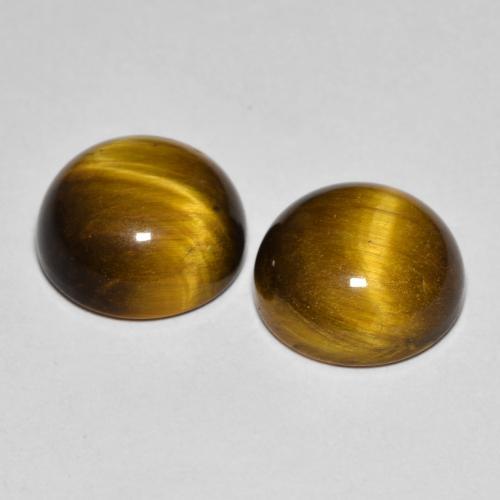 Achetez naturel 7,99ct marron tiger's eye gems, coupe roude, en provenance thaïlande chez gemselect. en stock, livraison internationale!
