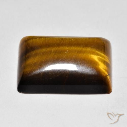 Œil de tigre Brun moyen naturelle Baquette, 12.31 ct, Opaque