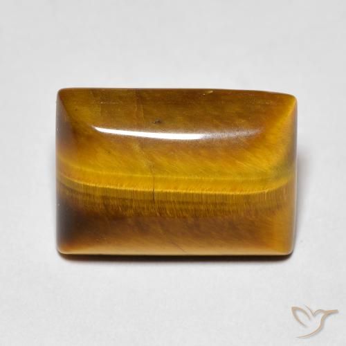 5.68ct Naturel Marron chaud Œil de tigre, Baquette, Opaque