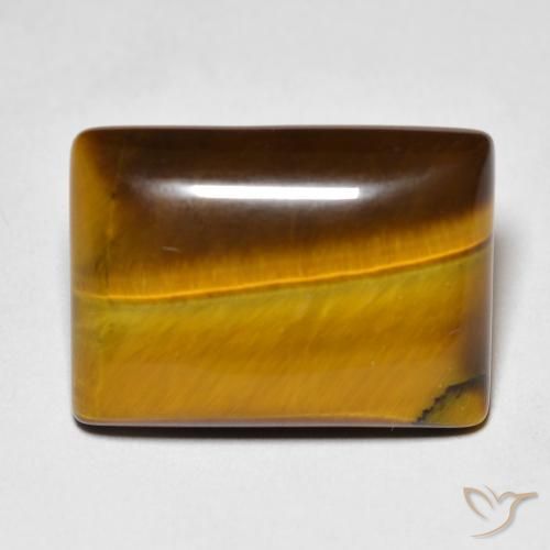 11.97ct Naturel Brun doré Œil de tigre, Baquette, Opaque