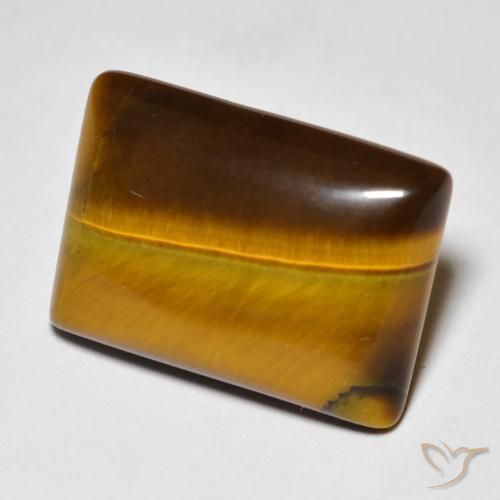 Œil de tigre Brun doré naturelle Baquette, 11.97 ct, Opaque