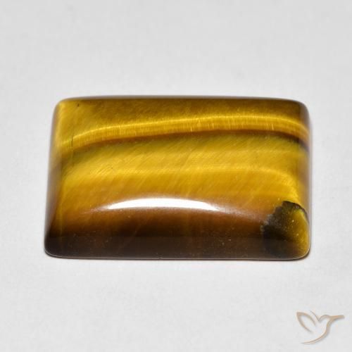 Œil de tigre Brun doré naturelle Baquette, 11.97 ct, Opaque