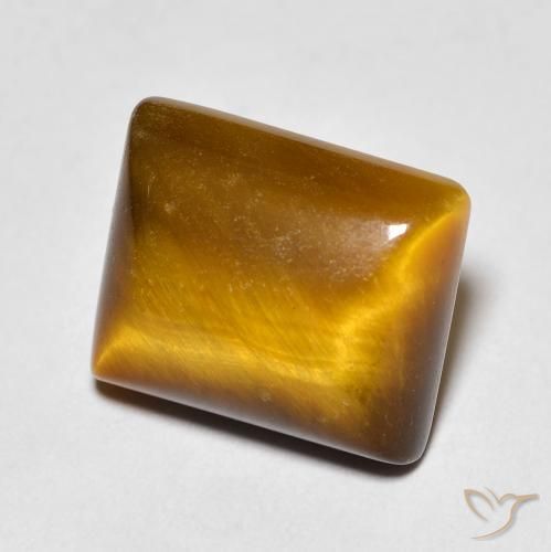 Œil de tigre Medium Light-Brown naturelle Baquette, 6.31 ct, Opaque
