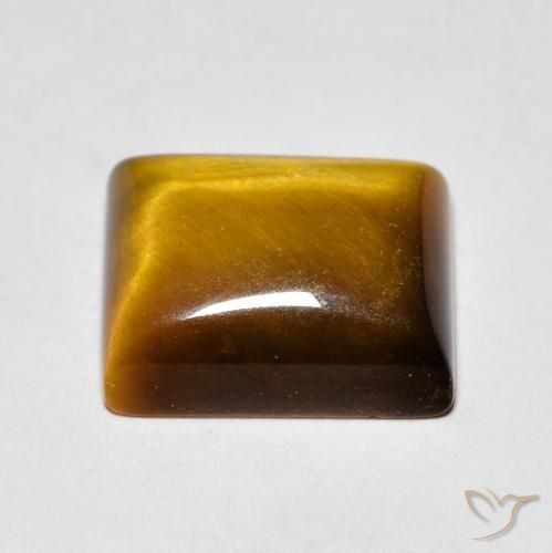 Œil de tigre Medium Light-Brown naturelle Baquette, 6.31 ct, Opaque