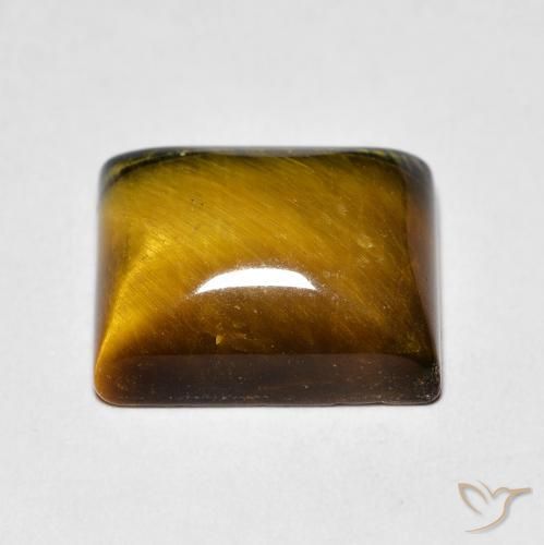 Œil de tigre Medium Dark-Brown naturelle Baquette, 6.42 ct, Opaque