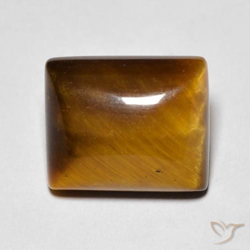 6.28ct Naturel Marron chaud Œil de tigre, Baquette, Opaque