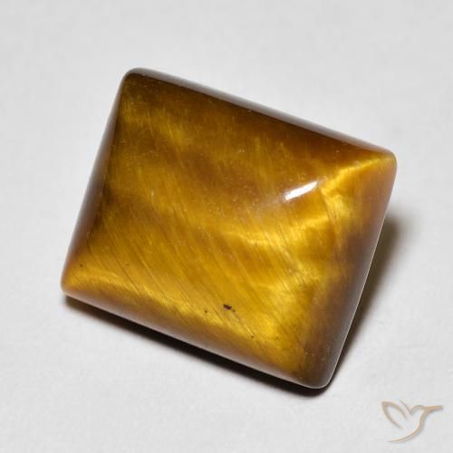 Œil de tigre Marron chaud naturelle Baquette, 6.28 ct, Opaque