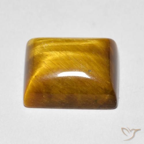 Œil de tigre Marron chaud naturelle Baquette, 6.28 ct, Opaque