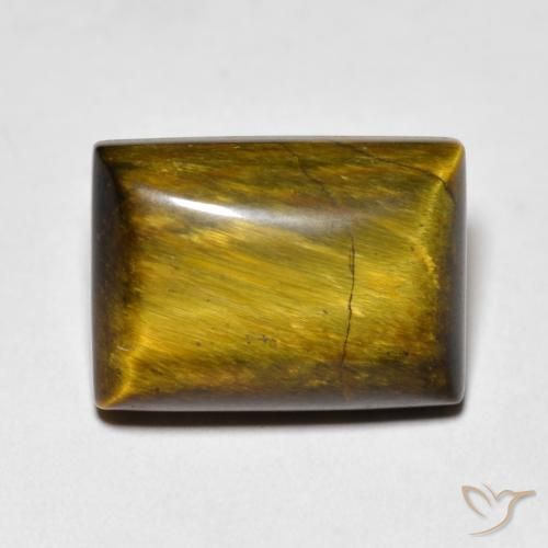 7.95ct Naturel Marron chaud Œil de tigre, Baquette, Opaque