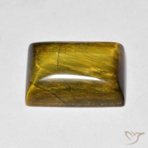 Œil de tigre Marron chaud naturelle Baquette, 7.95 ct, Opaque