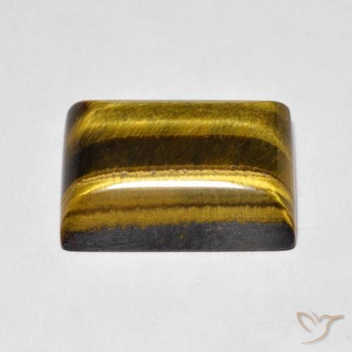 Oeil de Tigre Marron chaud naturelle Baquette, 7.70 ct, Opaque