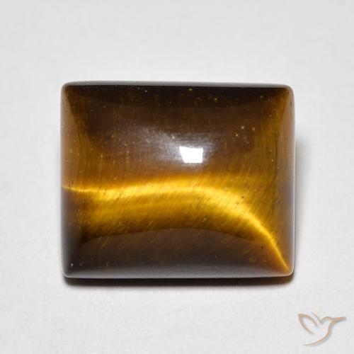 6.42ct Naturel Brun moyen Œil de tigre, Baquette, Opaque