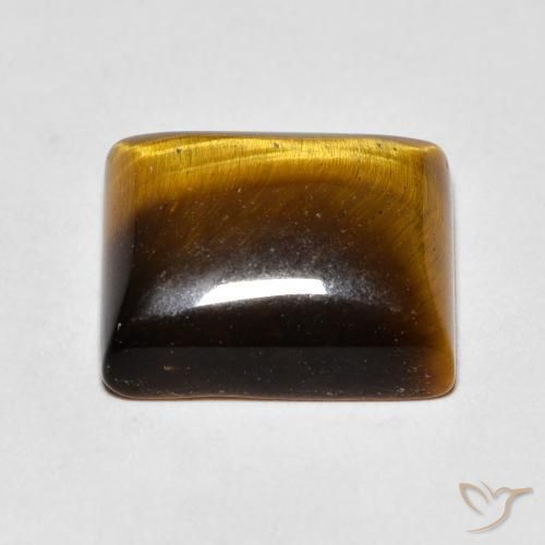 Œil de tigre Brun moyen naturelle Baquette, 6.42 ct, Opaque