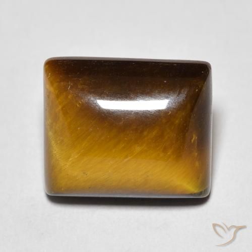 6.54ct Naturel Marron chaud Œil de tigre, Baquette, Opaque