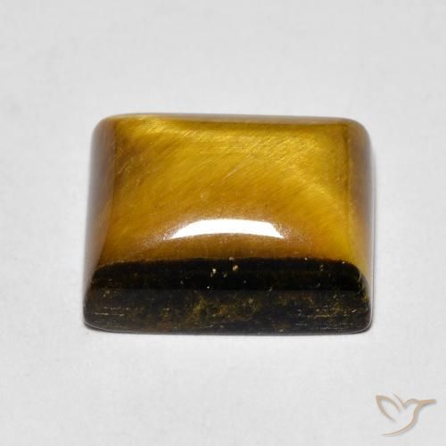 Œil de tigre Marron chaud naturelle Baquette, 6.54 ct, Opaque