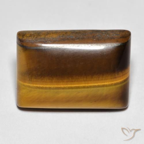 12.78ct Naturel Brun doré Œil de tigre, Baquette, Opaque