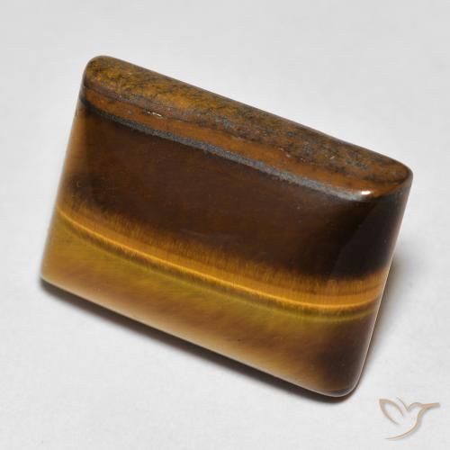 Œil de tigre Brun doré naturelle Baquette, 12.78 ct, Opaque