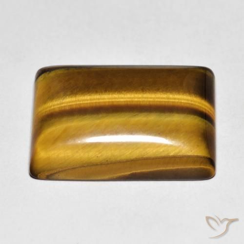 Œil de tigre Brun doré naturelle Baquette, 12.78 ct, Opaque