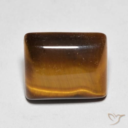 5.64ct Naturel Marron chaud Œil de tigre, Baquette, Opaque