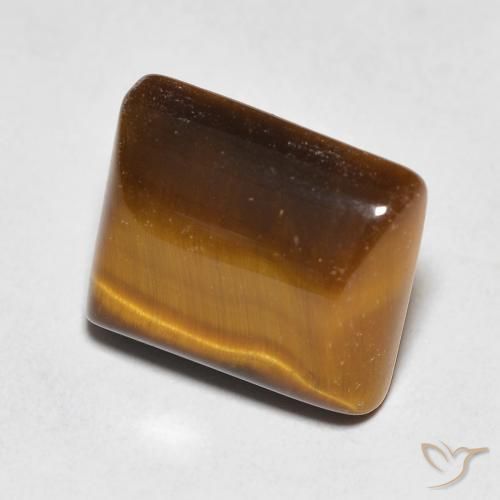 Œil de tigre Marron chaud naturelle Baquette, 5.64 ct, Opaque