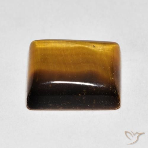 Œil de tigre Marron chaud naturelle Baquette, 5.64 ct, Opaque