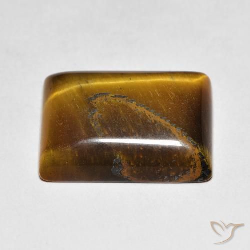Œil de tigre Medium Dark-Brown naturelle Baquette, 9.14 ct, Opaque