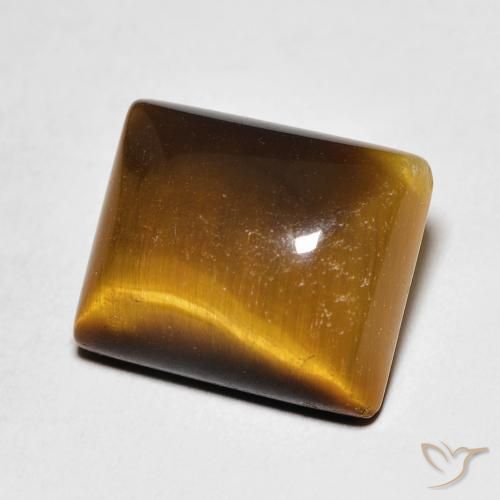 Œil de tigre Marron chaud naturelle Baquette, 6.03 ct, Opaque