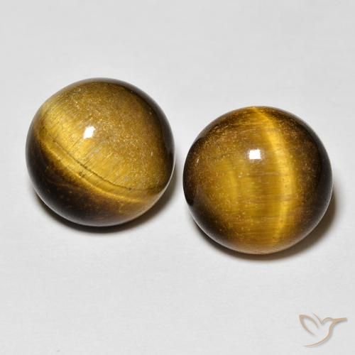 8.38ctw Naturel Marron jaunâtre Œil de tigre, Tour, Opaque